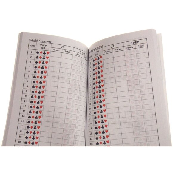 Euchre Score Book Scoring Directions Game Variations Guide Sheet Chuck Farmer - Picture 2 of 4